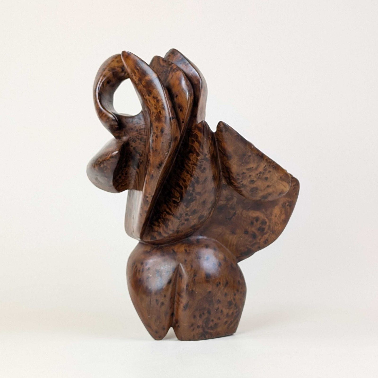 Thuya Burl Abstract Sculpture: Large Mid Century Modern Organic Aromatic Rootwood Figure Art Carving photo Art