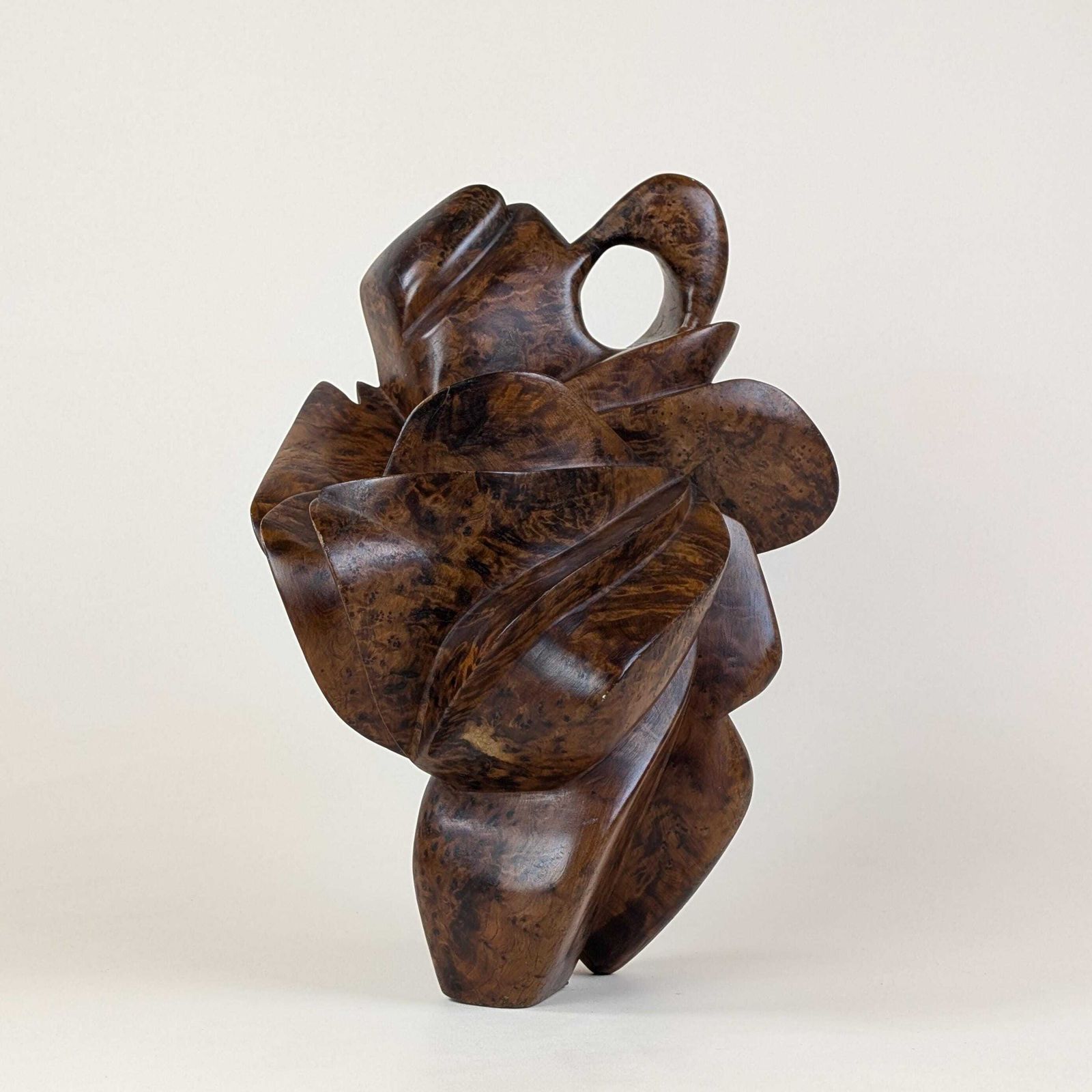 Thuya Burl Abstract Sculpture: Large Mid Century Modern Organic Aromatic Rootwood Figure Art Carving photo buy