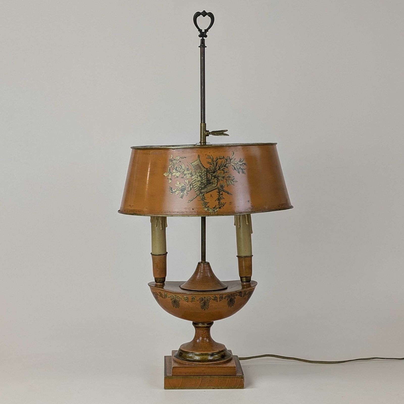 Louis XVI Style Table Lamp: Neoclassical Transfer Decoration Light With Adjustable Tole Shade photo 386.0