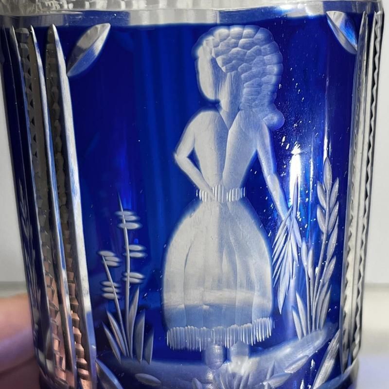 Boheems Kristallen Glazen, 1900, Set Van 2 photo vinterior