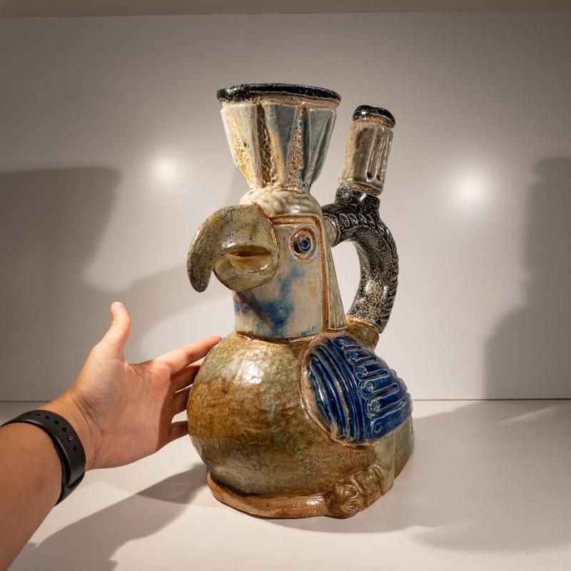Vase In Stoneware Ceramic By Jules Guerin Bouffioulx, 1950s photo Home Decor