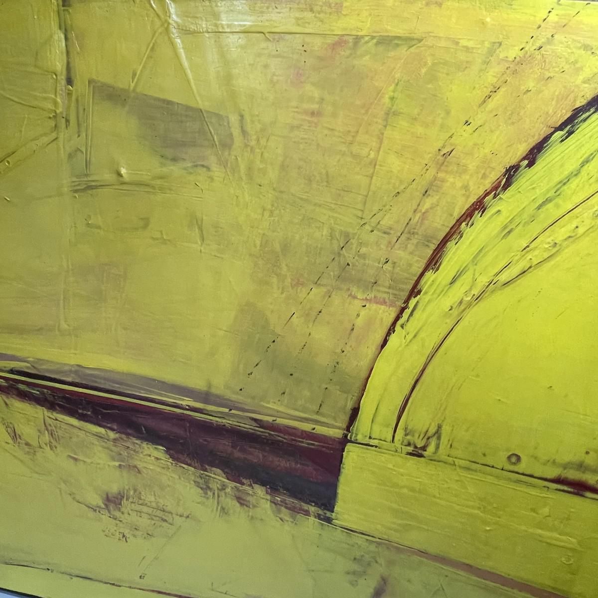 Serge Detriaux, Gele Abstracte Compositie, Olie Op Paneel, 1982 photo Kunst