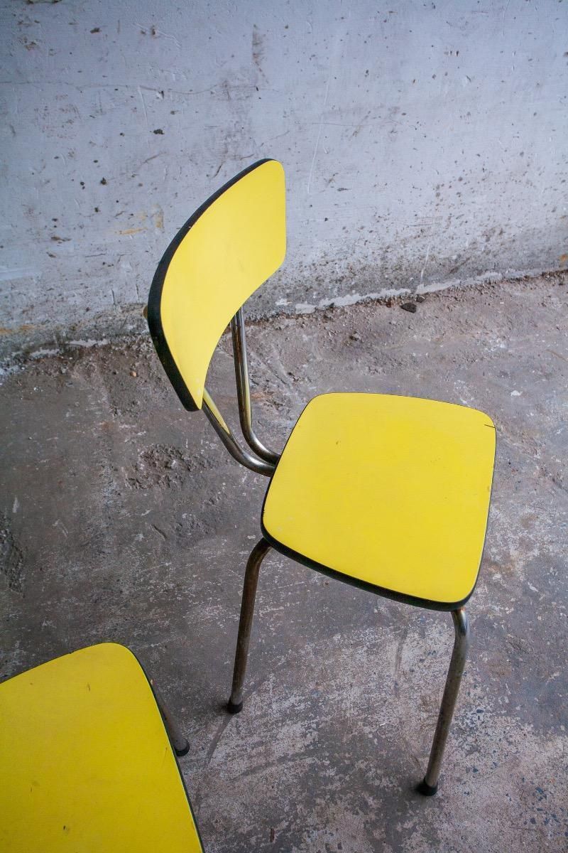 photo for sale Vintage Yellow Chair In Metal