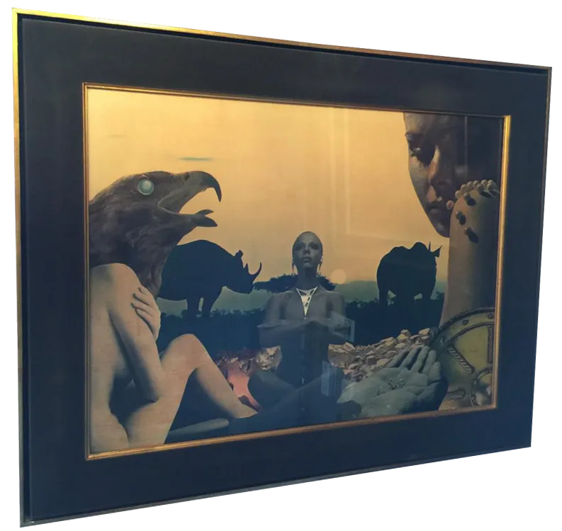Naar Carlos De Radzitzky, Surrealistische Compositie, Jaren 1960, Papiercollage