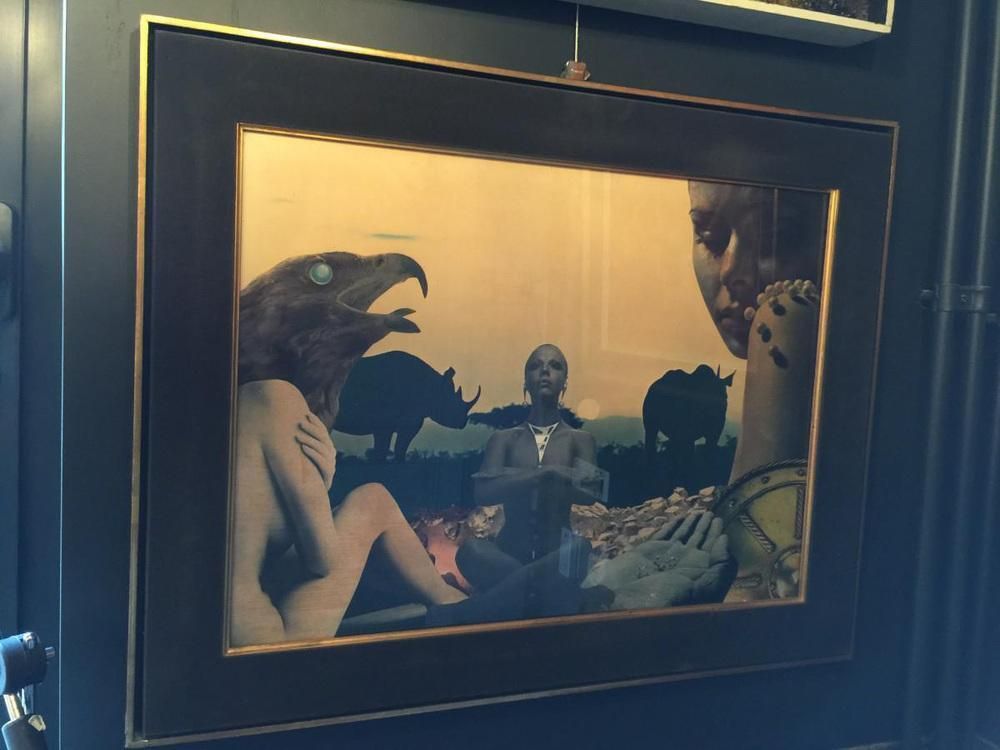 Naar Carlos De Radzitzky, Surrealistische Compositie, Jaren 1960, Papiercollage photo Kunst