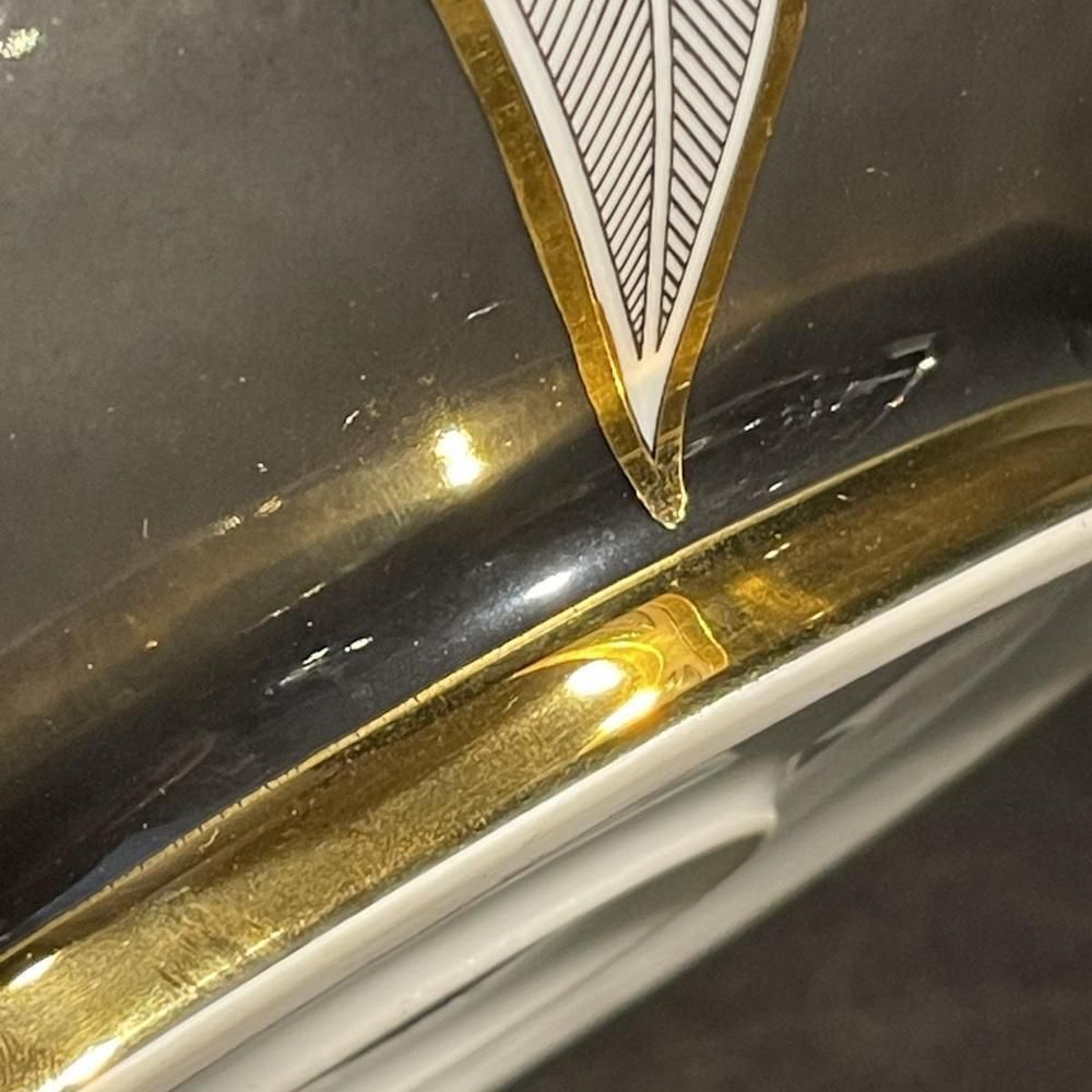 Grote Gouden Porseleinen Vaas Van Endre Szász Voor Hollohaza, Hongarije, Jaren 1970 photo vinterior