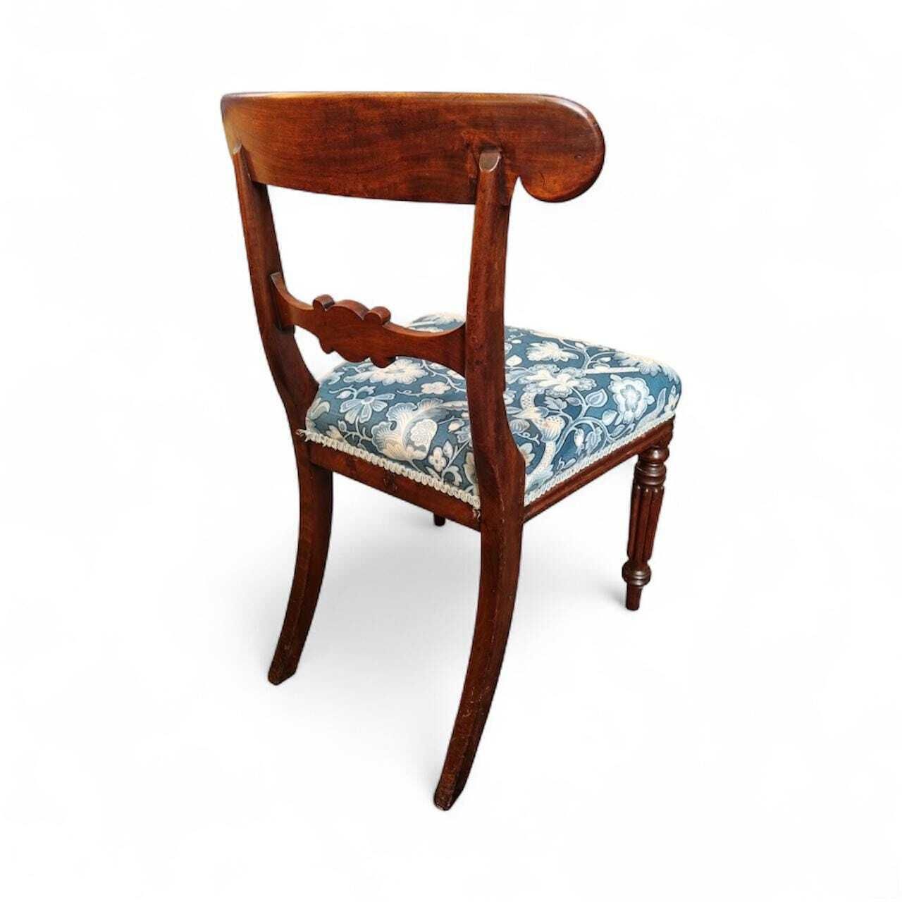 Antique Regency Mahogany Carved Bar Back Chair / C.1820 / Free Delivery photo vintage