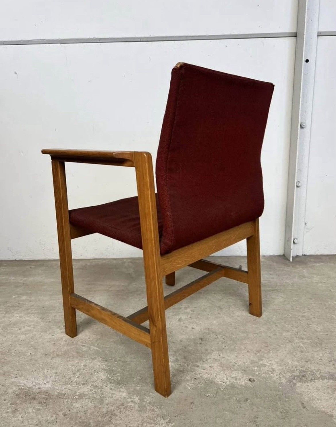Vtg Late Mid Century Danish Armchair Side Desk Chair photo for sale