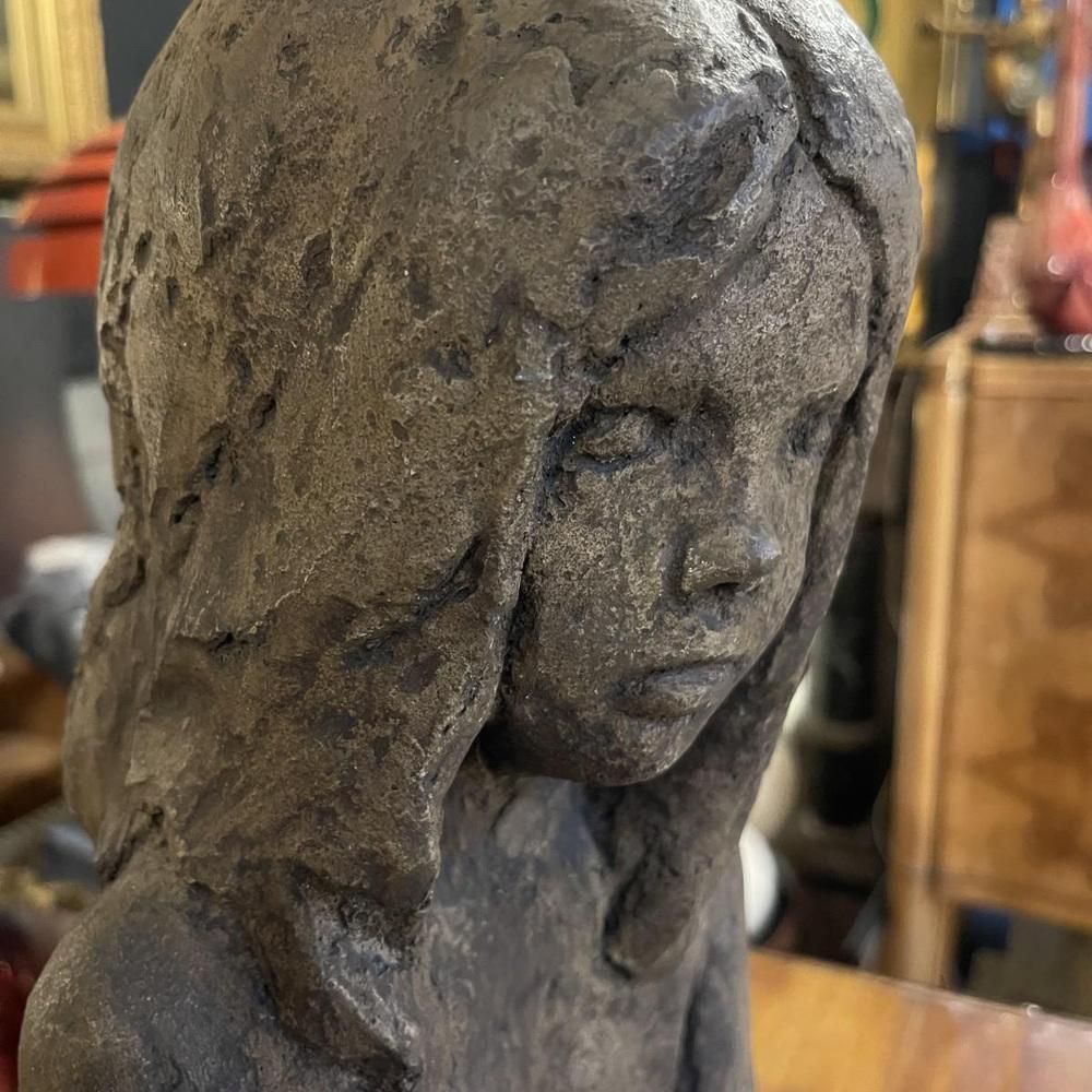 Stoneware Girl In The Style Of Elie Van Damme For Amphora, 1970s photo for sale