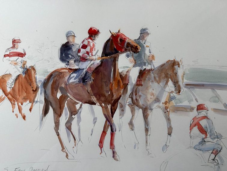 American Racing Watercolour, By S. Faye Oppegard photo furniture