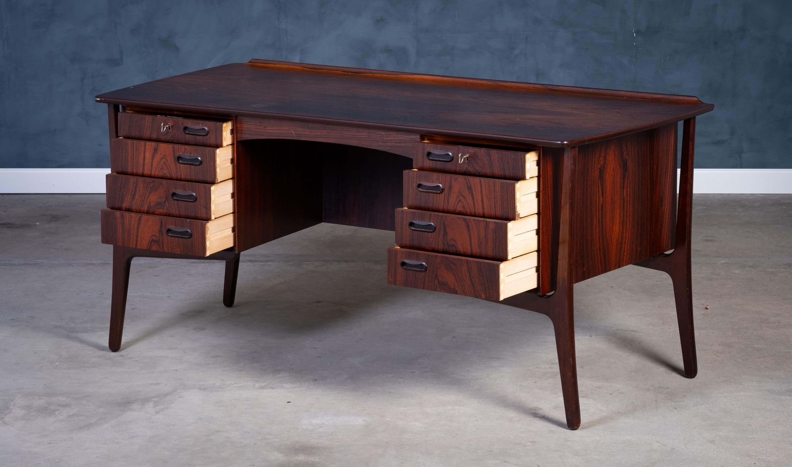 Rosewood Desk By Svend Aage Madsen For H.P. Hansen, 1960s photo Furniture