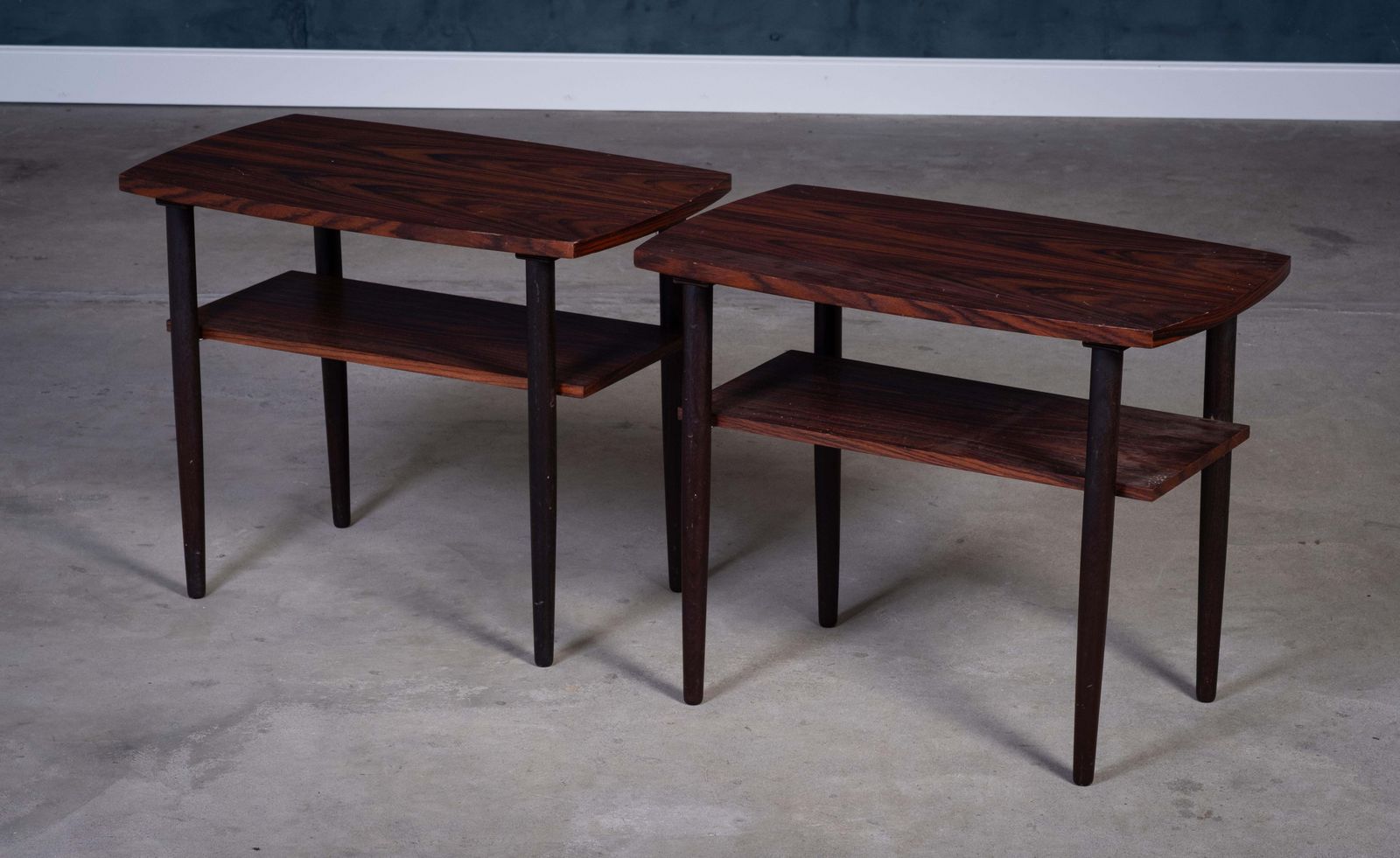 Pair Of Danish Rosewood Side Tables, Denmark, 1960s photo for sale