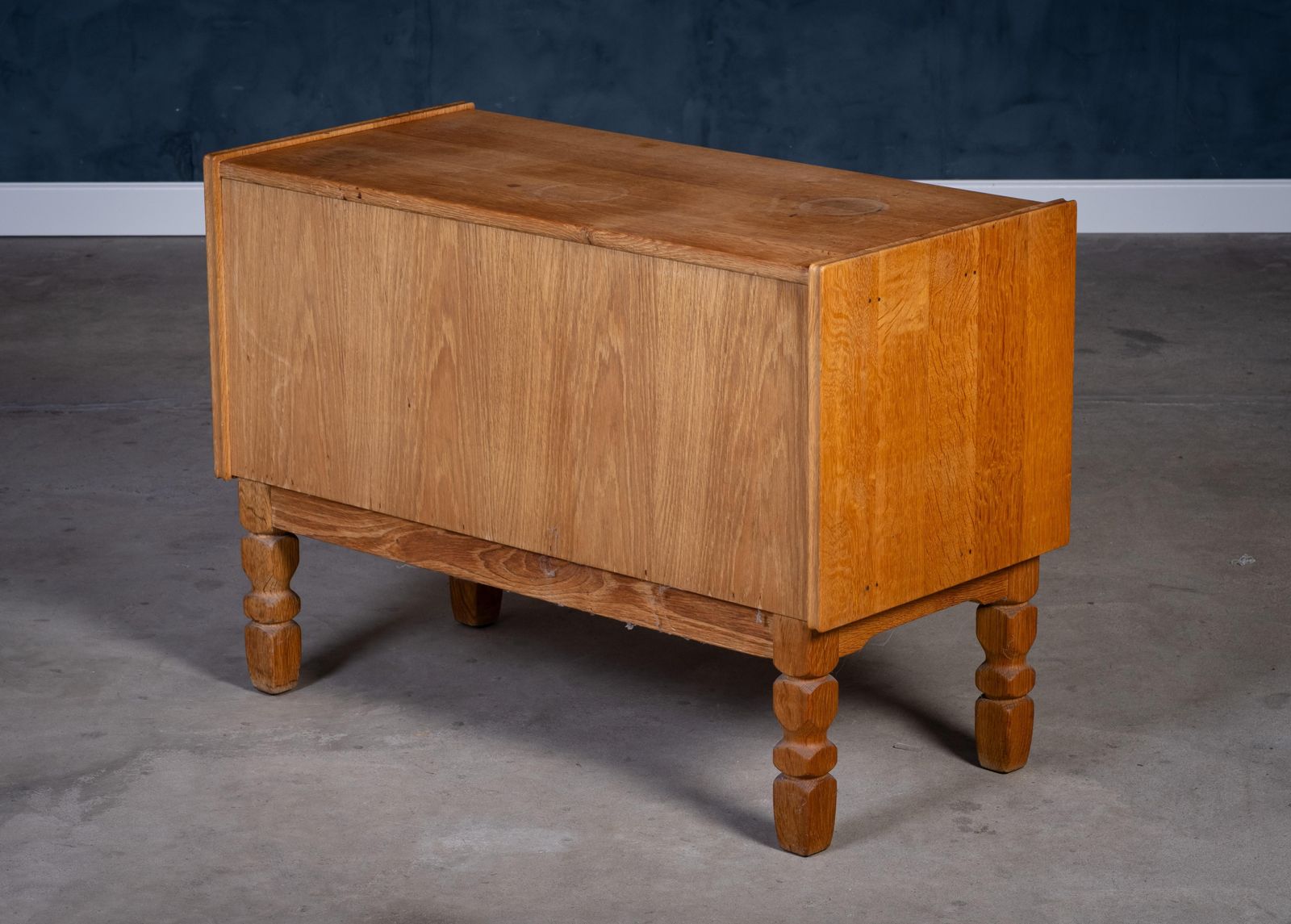Brutalist Oak Chest Of Drawers By Henning Kjærnulf, 1970s photo buy