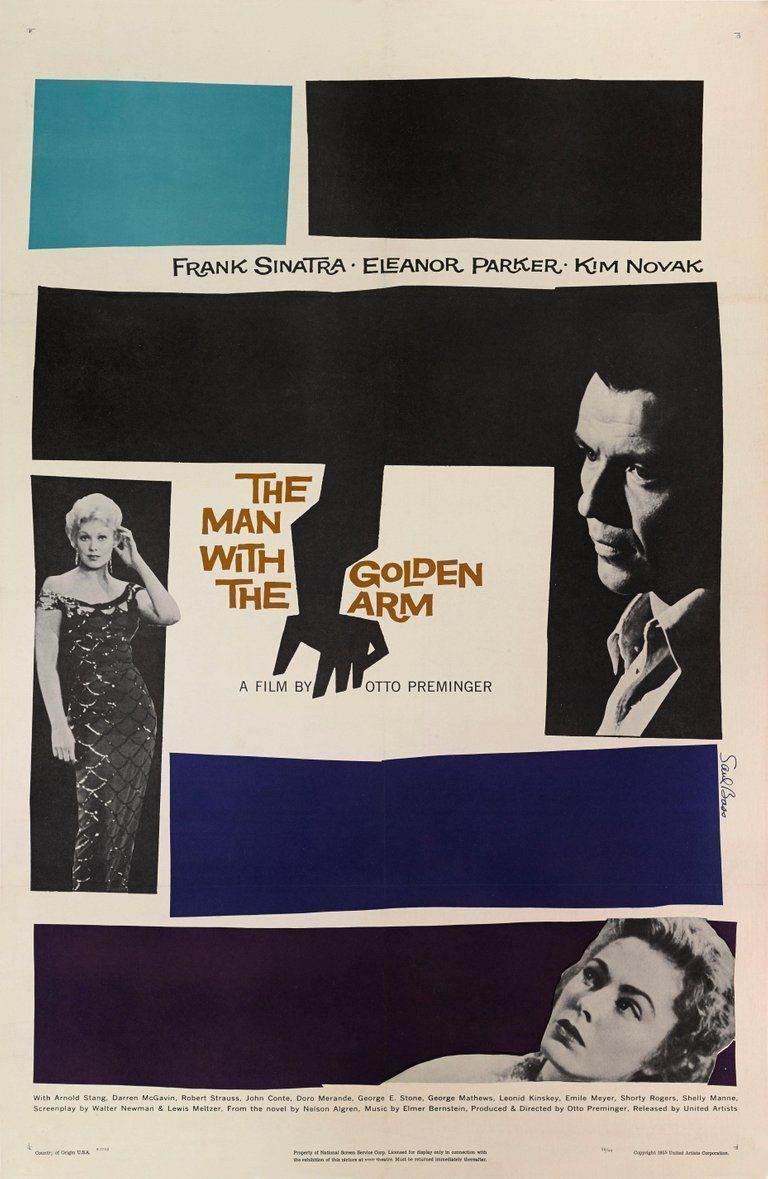 "The Man With The Golden Arm" Original Us Film Poster photo furniture
