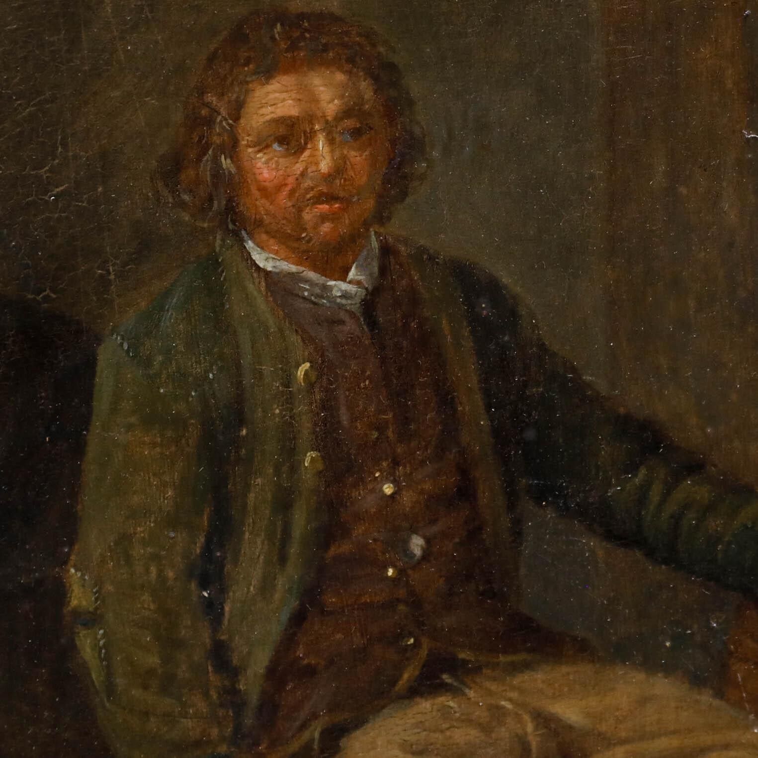 Attrib. Michel Nicolas Lepicie (1735 1784) Oil, The Drunken Grocer photo Art