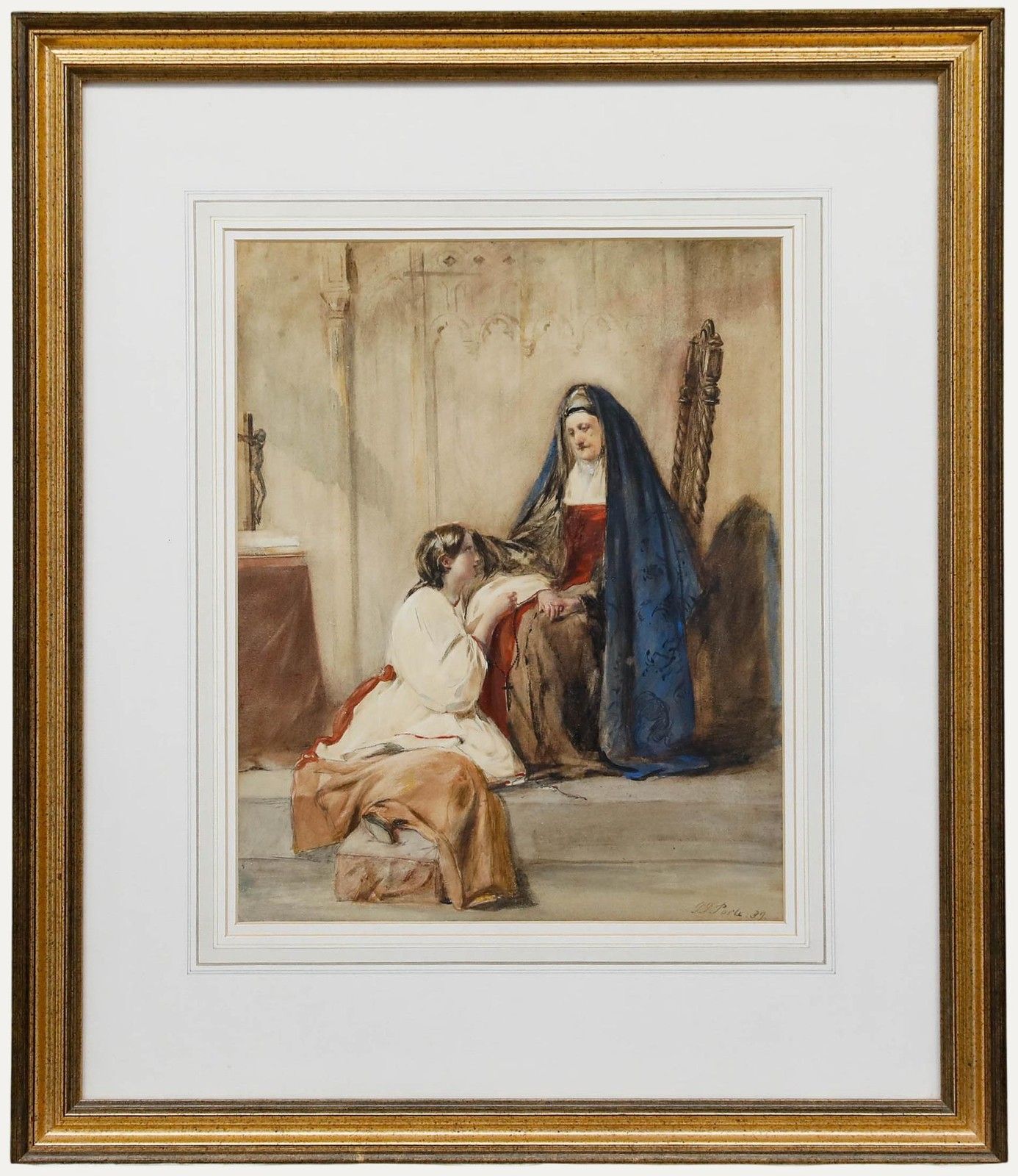 Paul Falconer Poole Ra (1807 1879) 1839 Watercolour, Holy Sister's Guidance