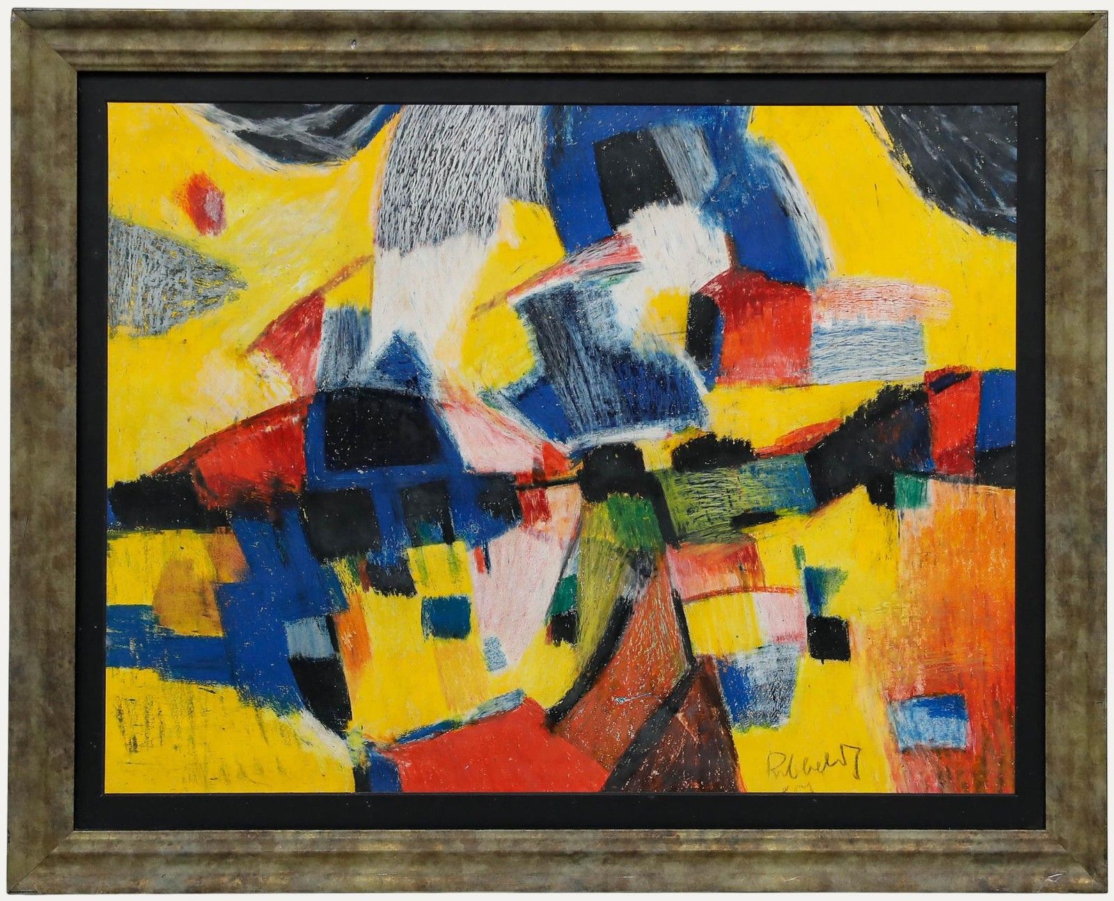Dirkjan Ribbeling (1932 2013) Mid 20th Century Pastel, Movement