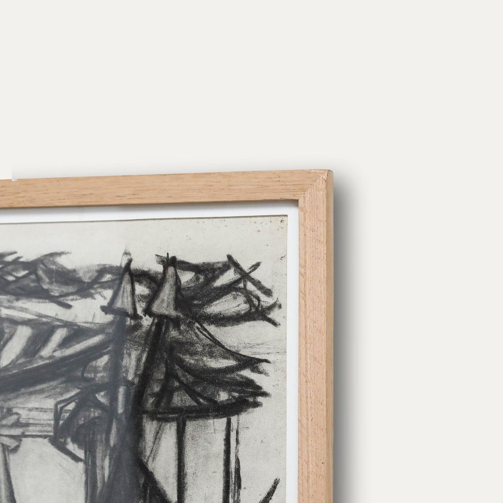 Christian Julia (1921 1991) Mid 20th Century Charcoal Drawing, At Work photo 250.0