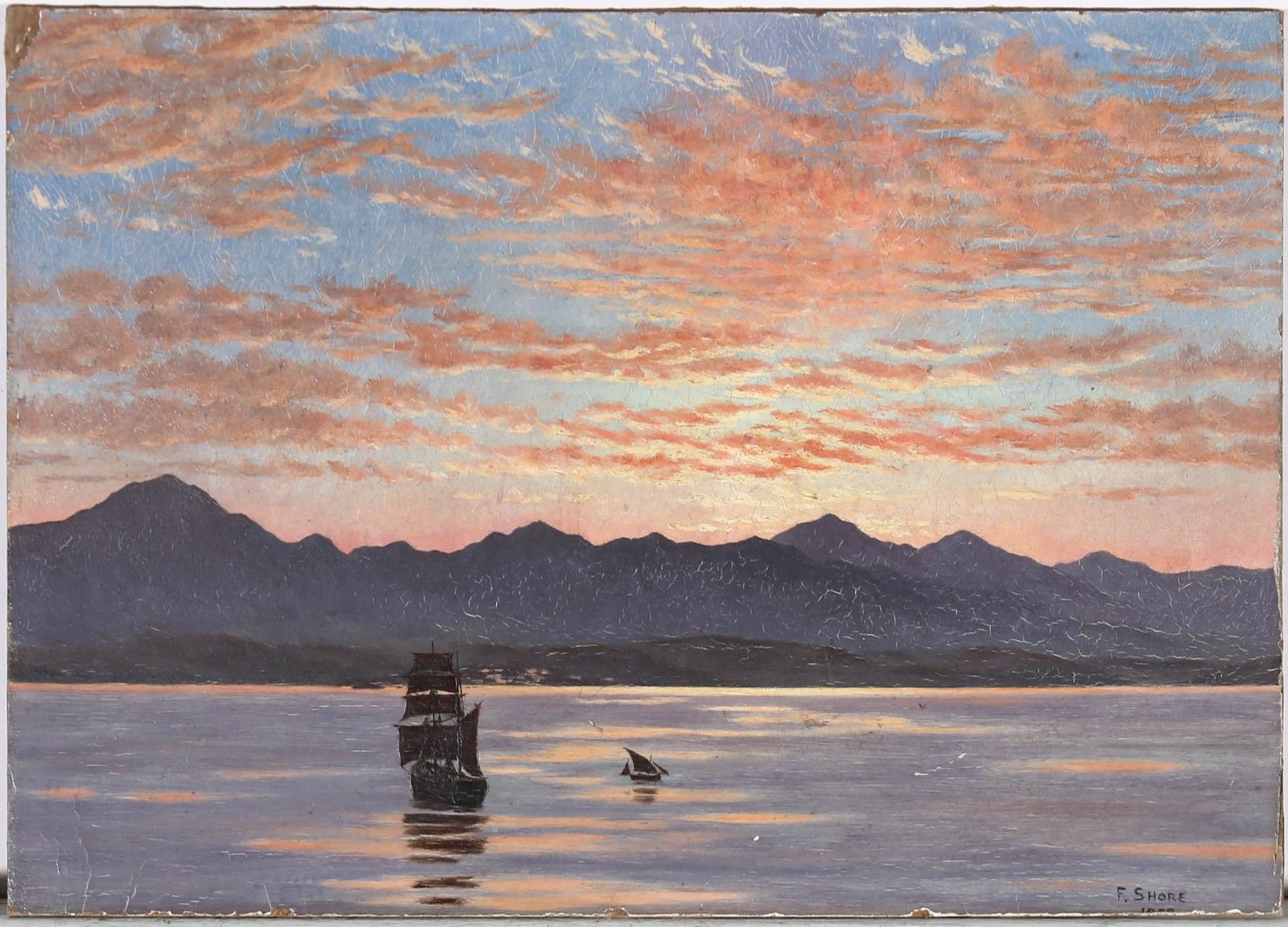 Frederick William John Shore (1844 1916) Oil, West Coast Of Scotland photo furniture