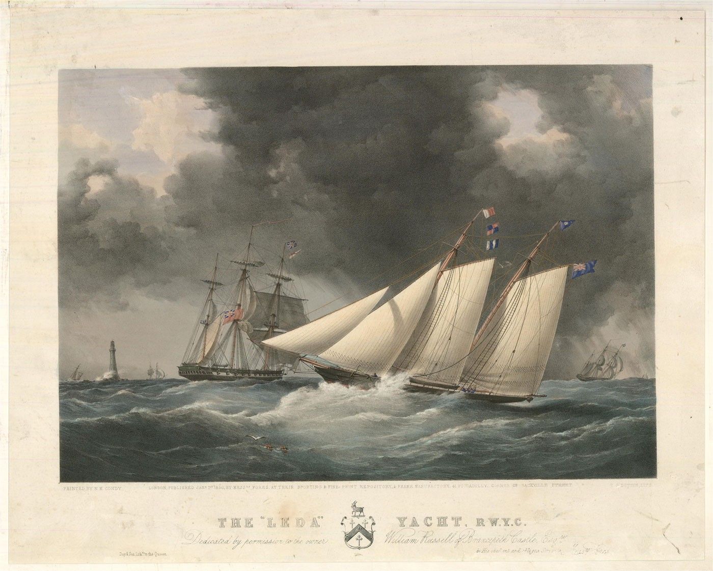 T.G. Dutton (1820 1891) After N.M. Condy (1818 1851) 1850 Lithograph, The Leda photo furniture