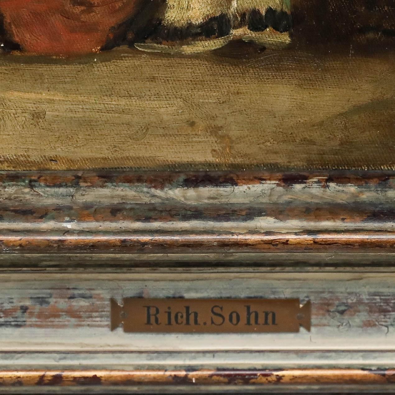Follower Of Paul Edouard Richard Sohn (1834 1912) Framed Oil, Betende photo vinterior