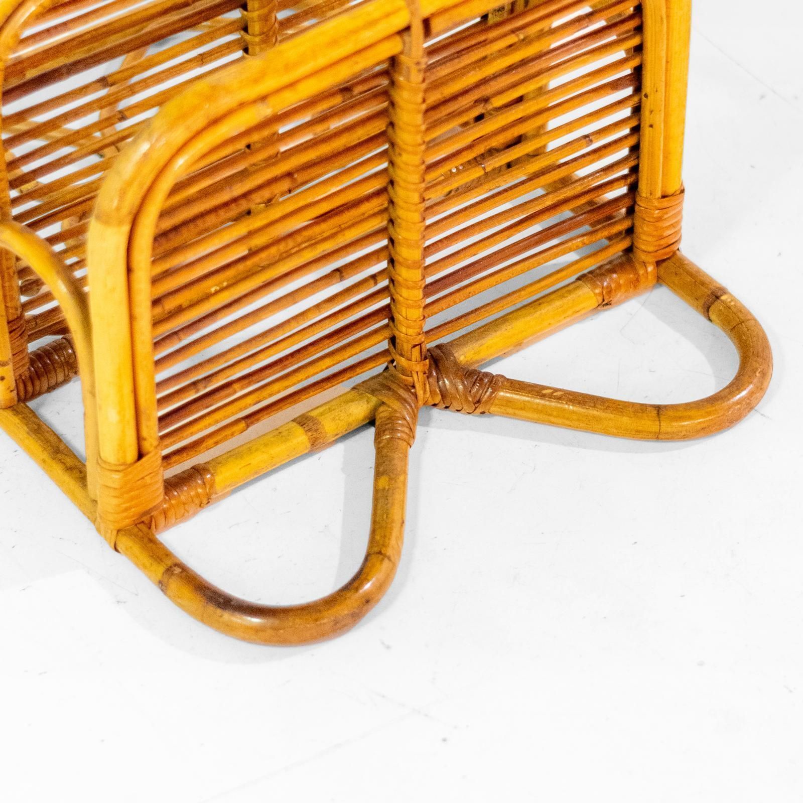 Mid Century Italian Small Bamboo And Rattan Bookcase, 1960s photo buy