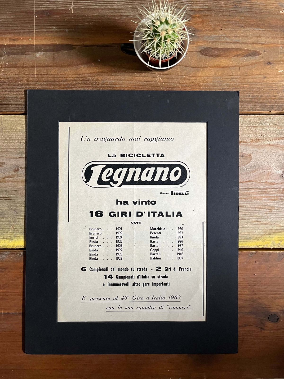 Giro D'italia Legnano Magazine Original Artwork 1963