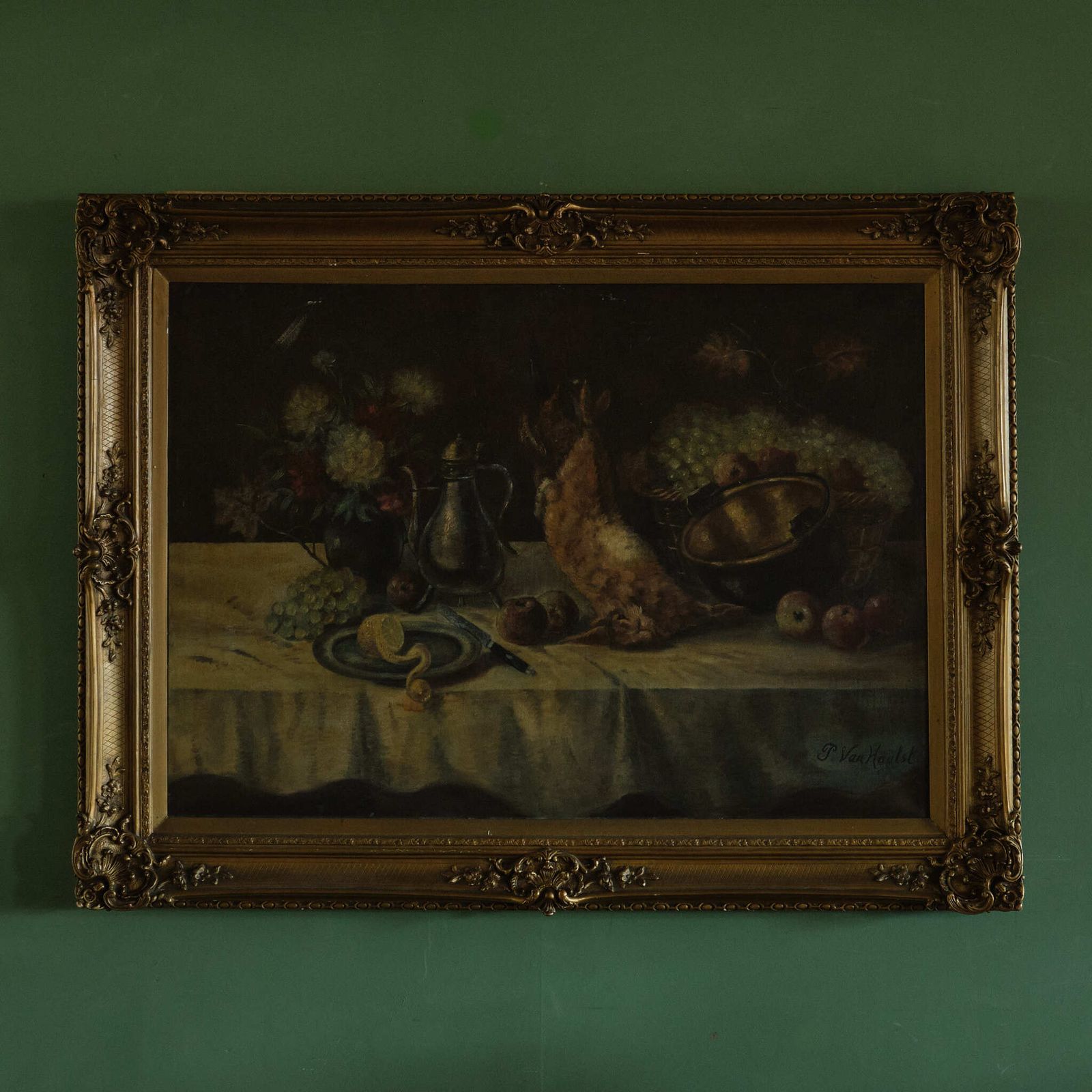 Large 19th Century Dutch Still Life Dead Game Painting