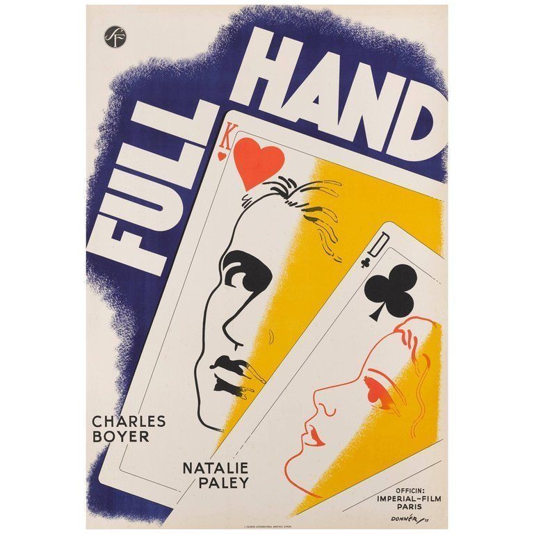 Les Amoureux / Full Hand Original Swedish Film Poster