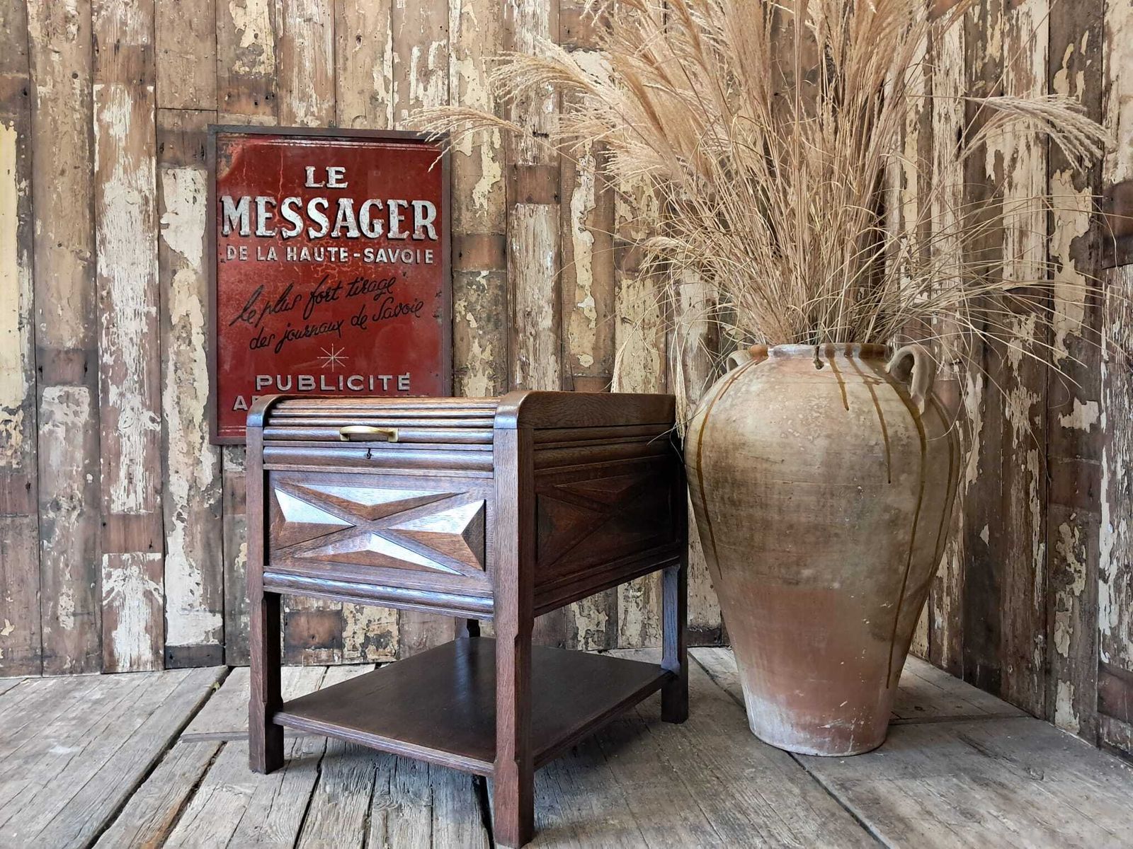 photo vintage French Tambour Drinks Cabinet