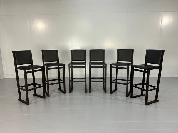 B&B Italia "Musa Sm46g" Tall Bar Stool Chairs   Suite Of 6