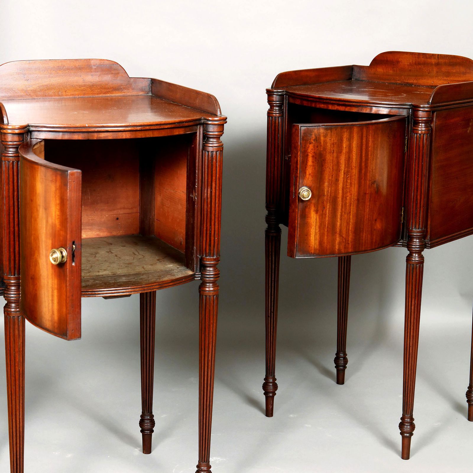 Pair Of George III Mahogany Bedside Cabinets In The Manner Of Gillows photo Furniture