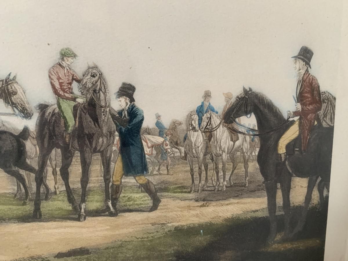 photo buy Carle Vernet, Departure Of Seven Horses, Engraving, Late 1800s