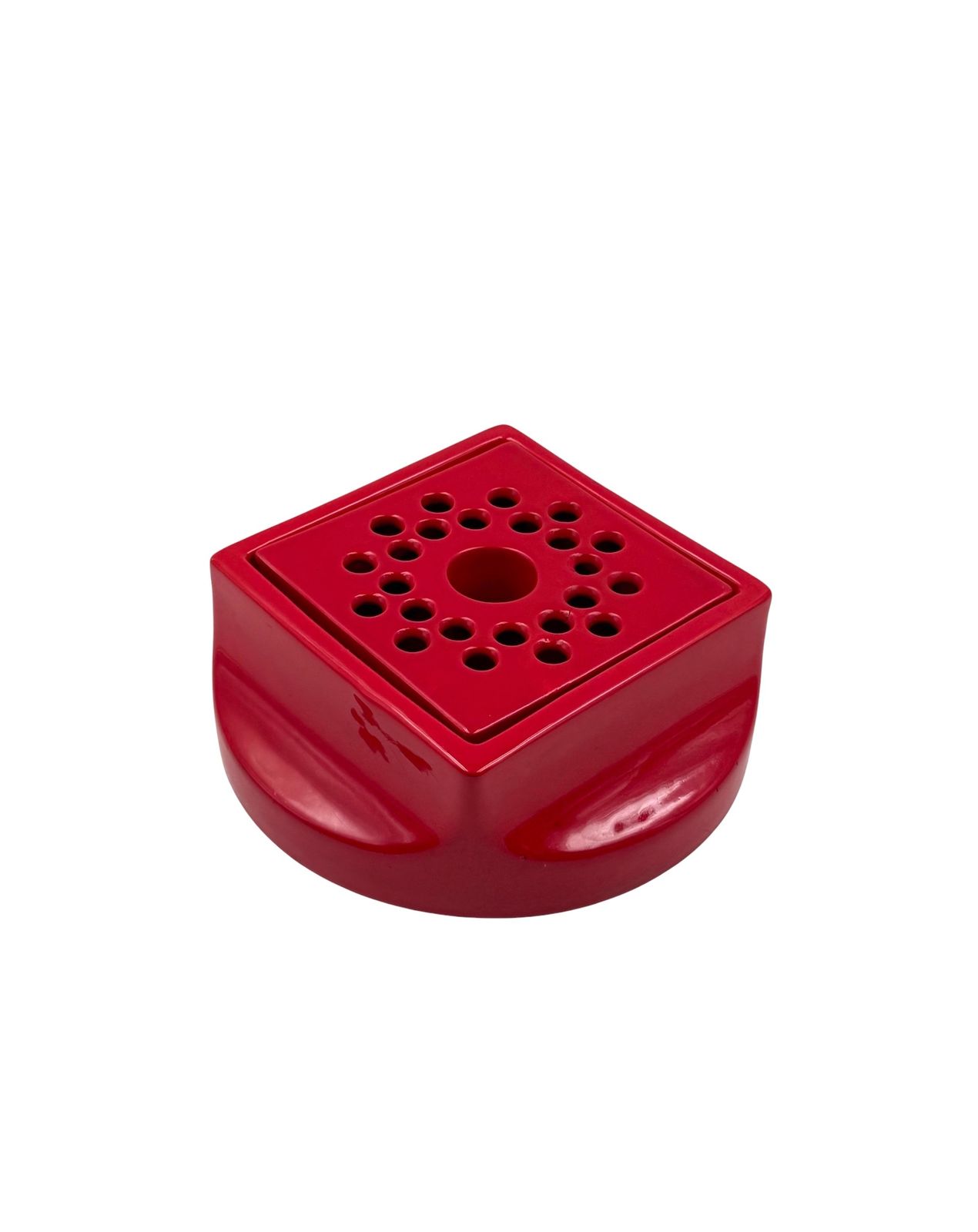 photo furniture Space Age Red Ceramic Ashtray, Studio Opi, Gabbianelli Italy Ca. 1970