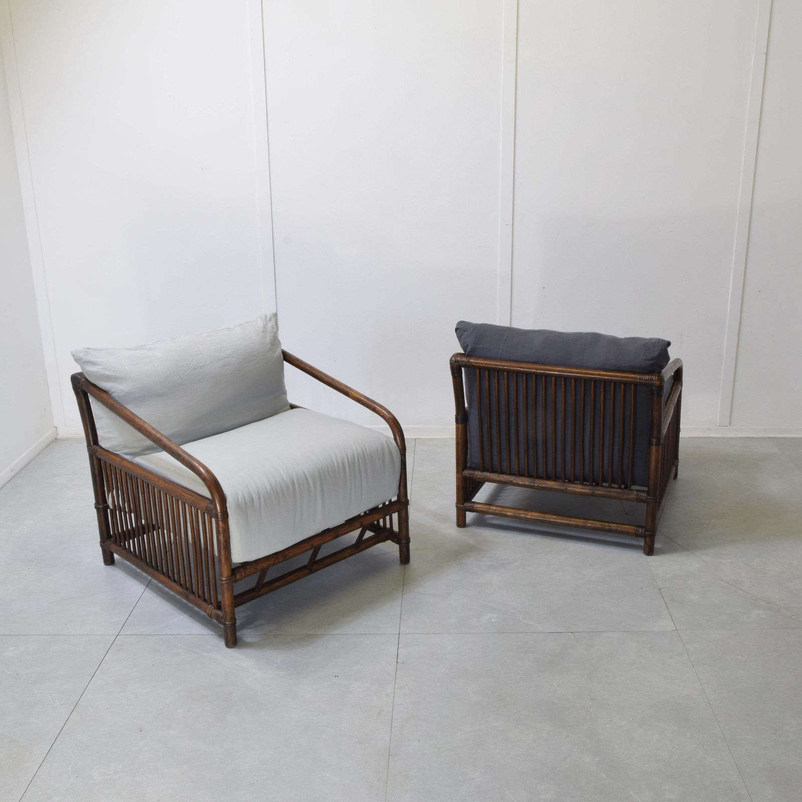 Vivai Del Sud Bamboo Rattan Armchairs 1960s. photo buy