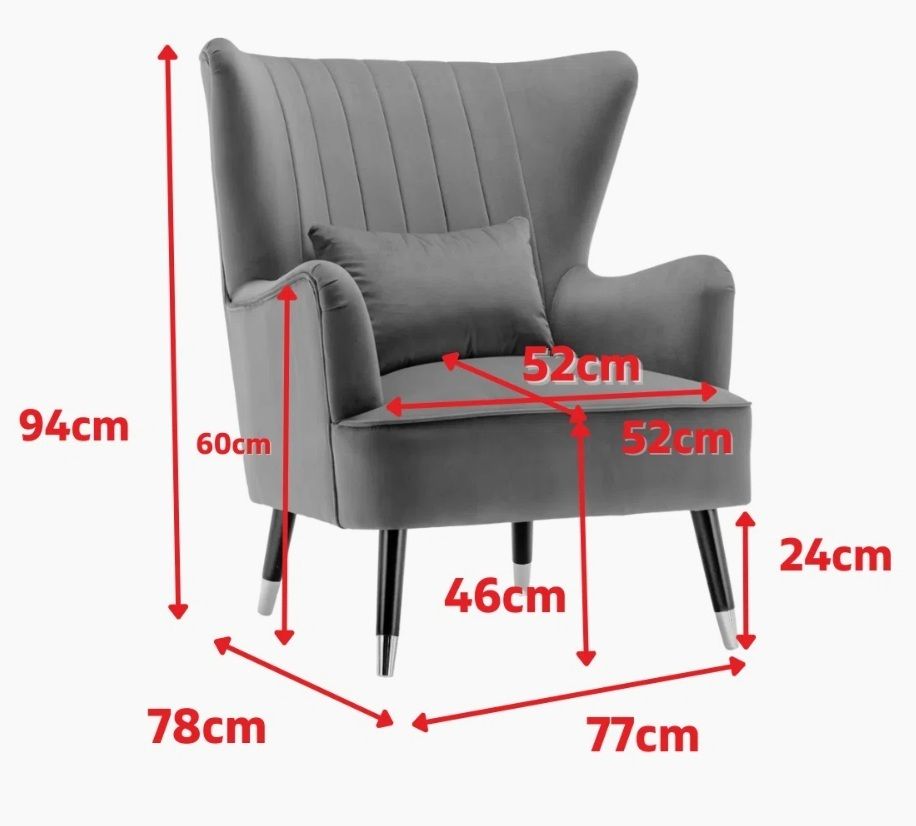Fabric Cow Print Victoria Accent Wingback Chair   Brand New In Box photo furniture