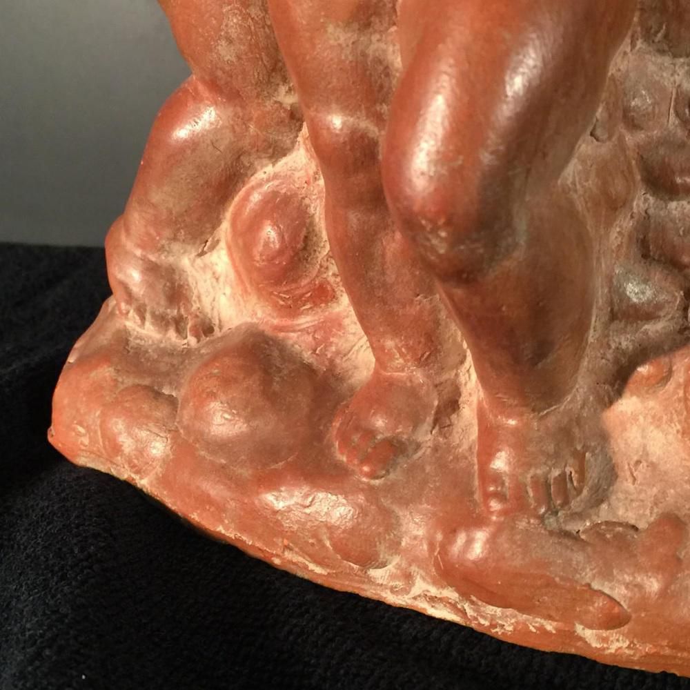 Joseph Witterwulghe  Art Deco Abundance And Putti Sculpture 1925 Terracotta photo for sale