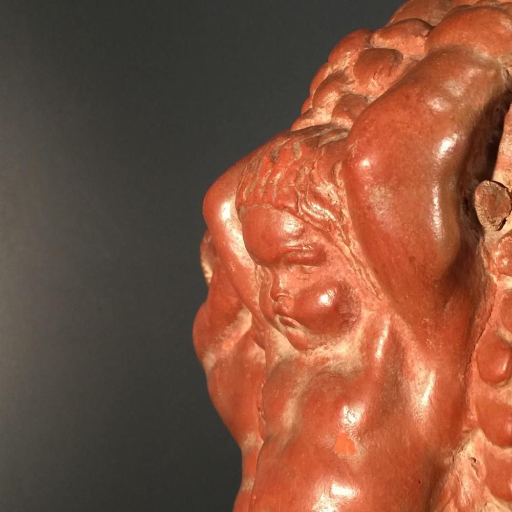 Joseph Witterwulghe  Art Deco Abundance And Putti Sculpture 1925 Terracotta photo Art