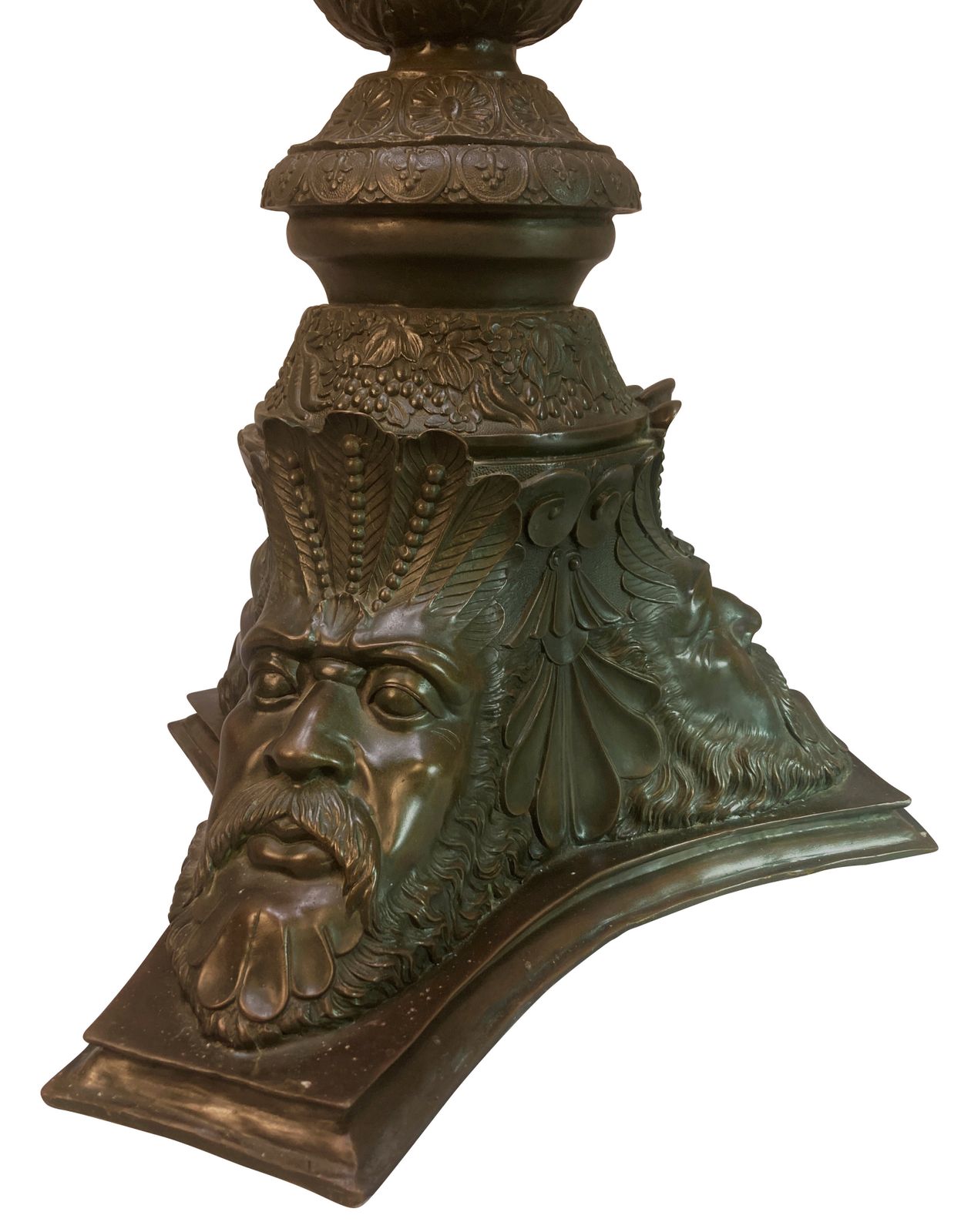 A Pair Of Large Venetian Bronze Torchere Pedestals photo Home Decor