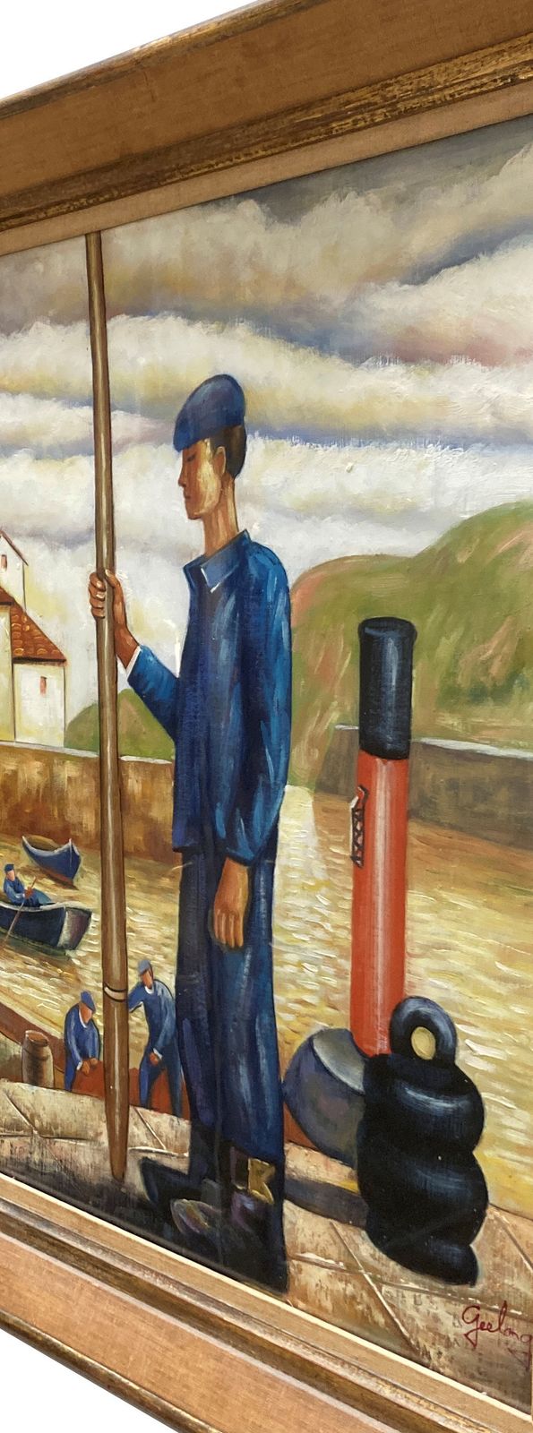 A French Framed And Glazed Oil On Panel Of A Young Breton Fisherman. photo 944.0