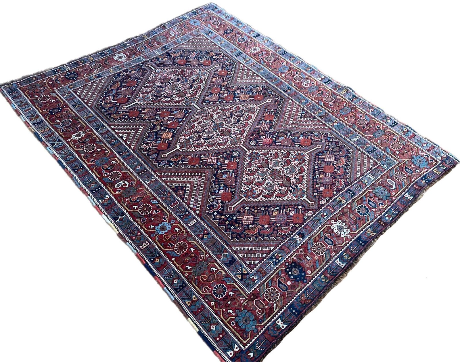 Antique Khamseh Rug 1.78m X 1.45m photo for sale