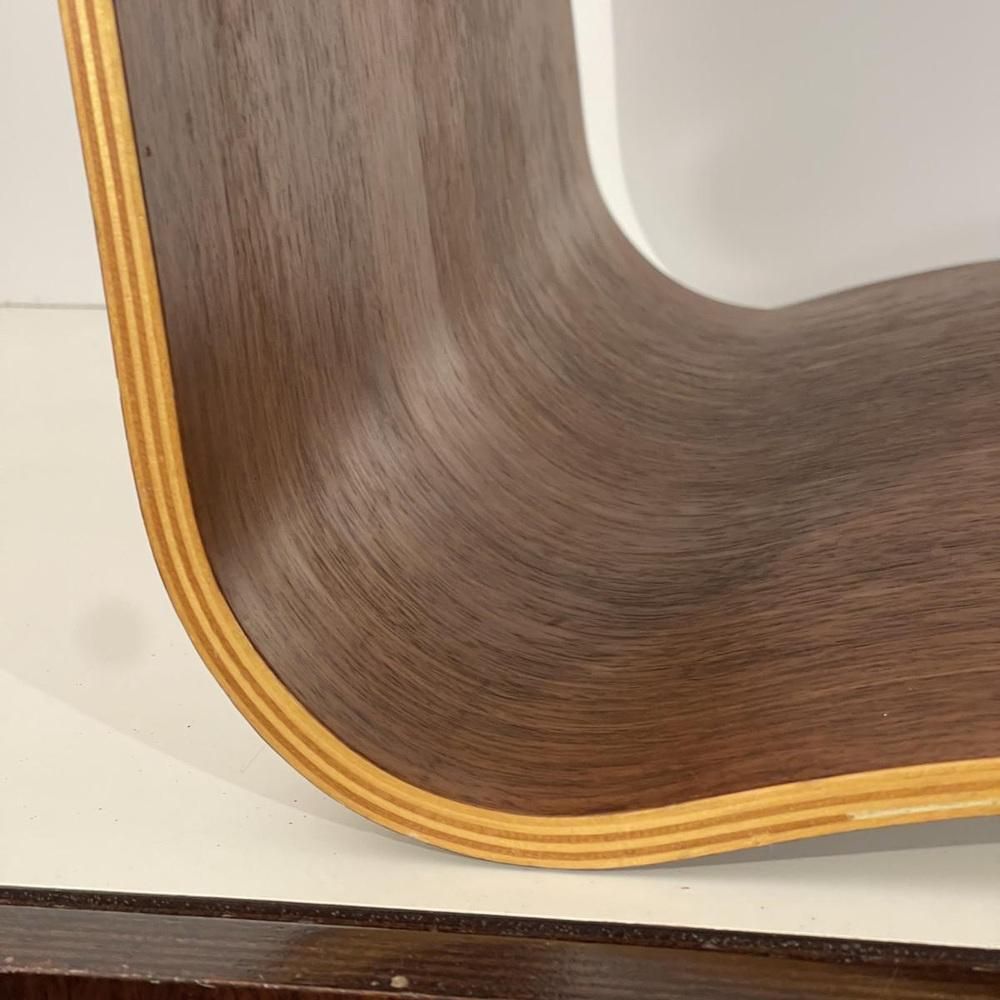 Scandinavian Stools Or Side Tables In Curved Multiplex Wood, Rosewood And Aluminum In The Style Of Alvar Aalto, 1970s, Set Of 2 photo buy