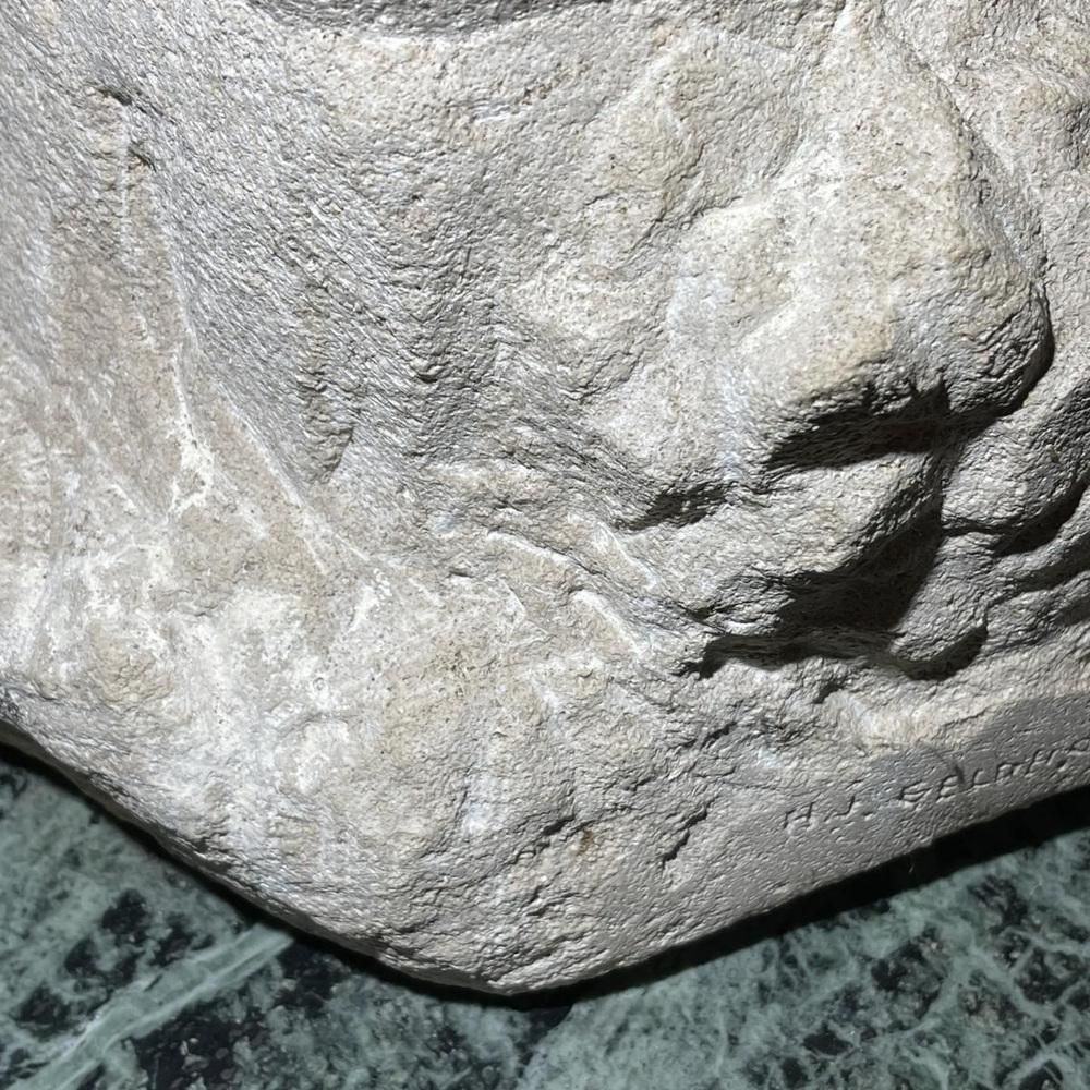 Owls Animal Sculpture In Stone By Herbert Geldhof, 1960s photo for sale
