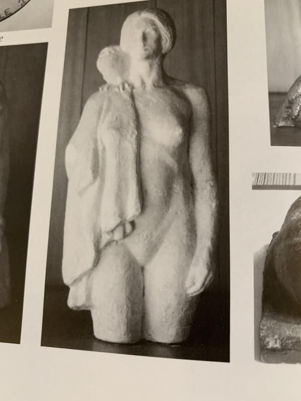 2877.0 Owls Animal Sculpture In Stone By Herbert Geldhof, 1960s photo