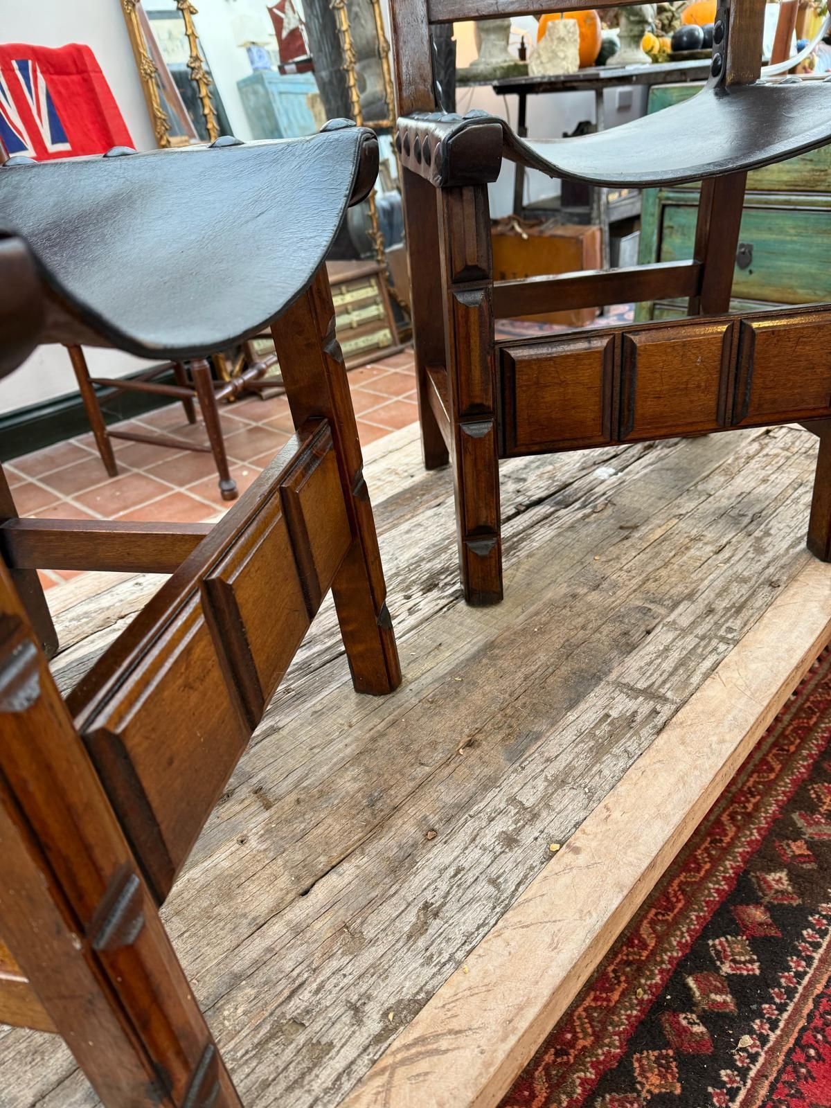 Pair Of Brutalist Chairs By Nevarro Arguedo photo for sale