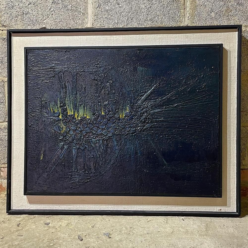 Erwin Mackowiak, Abstracte Compositie, Olie Op Paneel, Jaren 1960 photo for sale