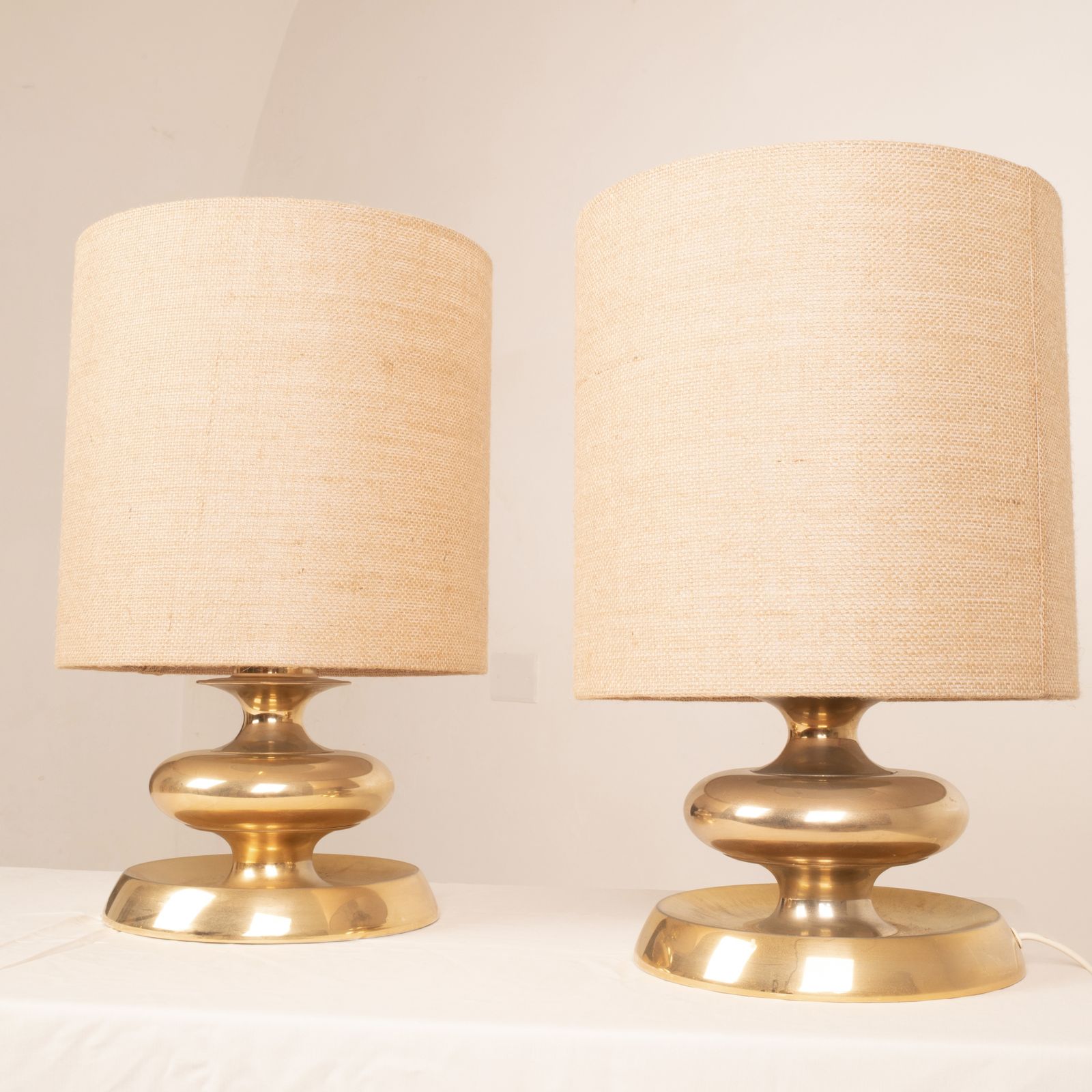 Pair Of C 363 Lamps, 24k Gold Edition, Italy Lights, 1970 photo vinterior