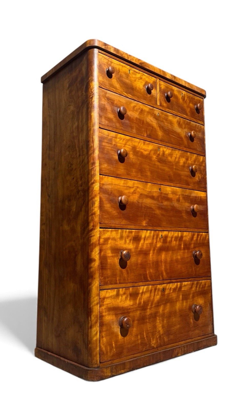 photo buy Antique Satin Birch Slim Chest Of Drawers Victorian C1870s Superior Quality