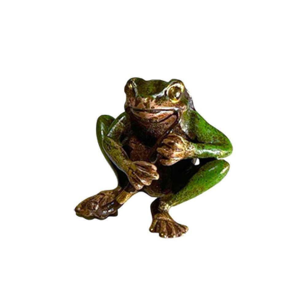 photo furniture Vienna Bronze Musician Frog Patinated Bronze Sculpture, 1900