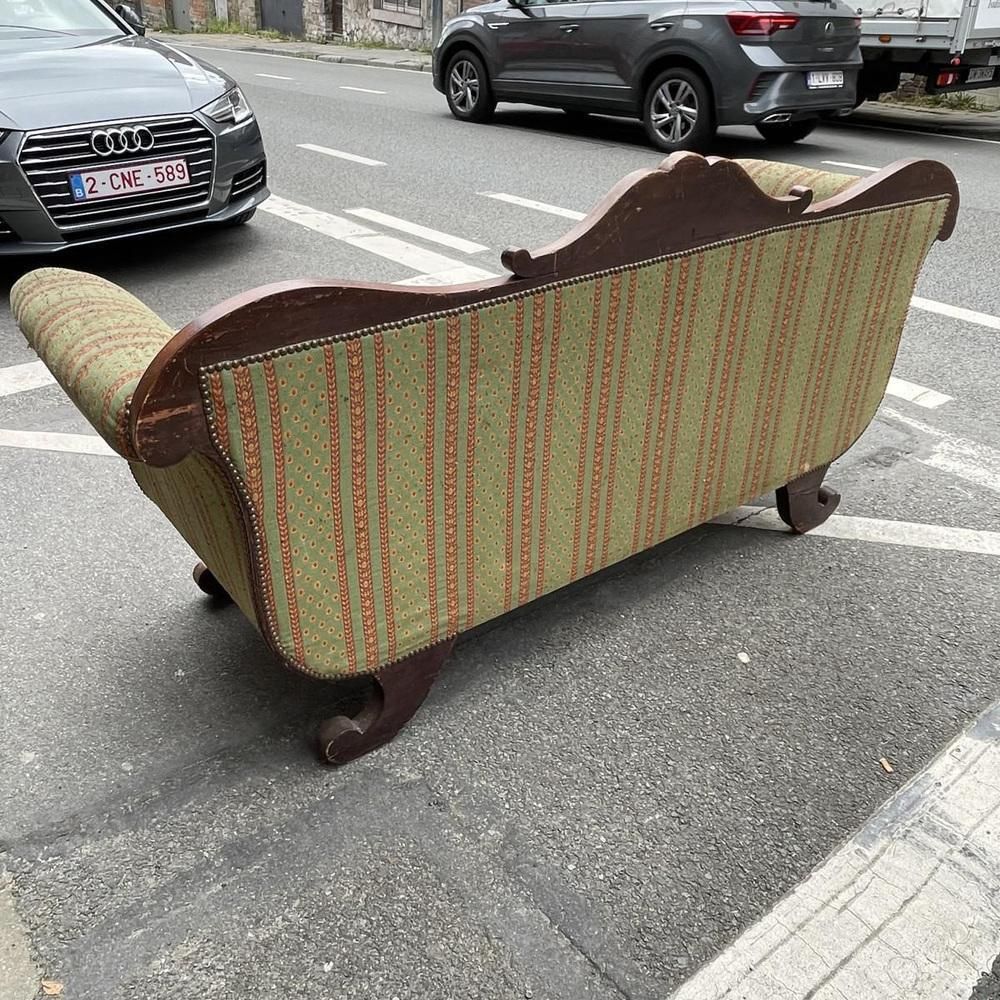 Antiek Gondelvormige Sofa In Charles X Stijl, 19e Eeuw photo furniture